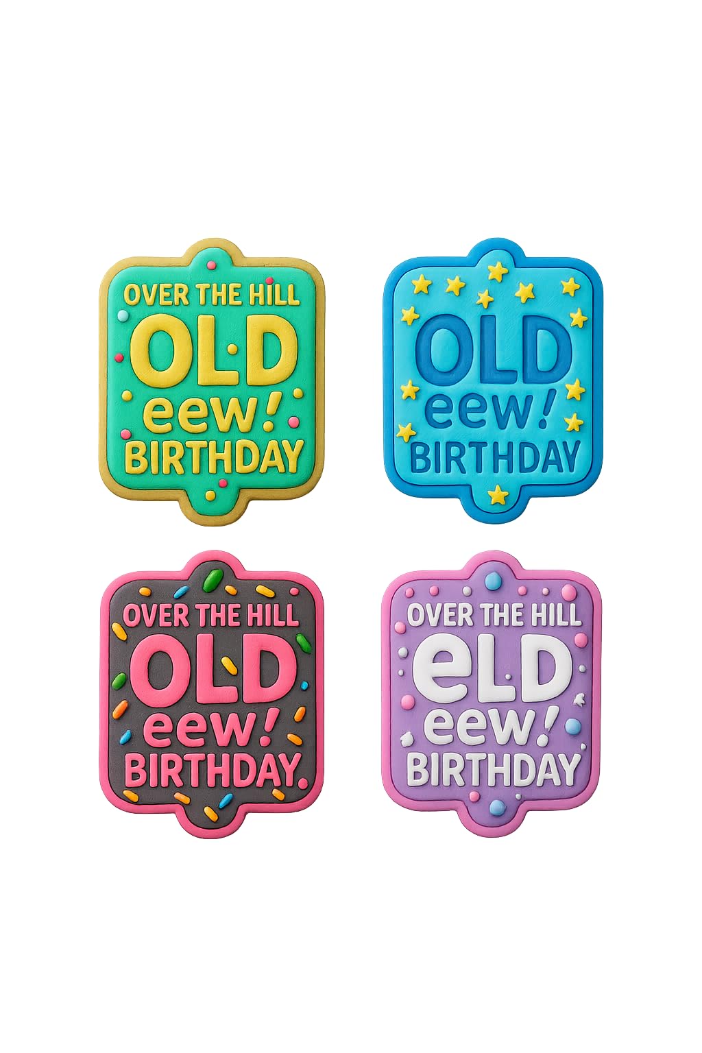 Mighty Gadget Over the Hill Novelty Cookie Cutter & Stamp - 4x3.2" Humorous Shape for Celebration Baking (Random Color)