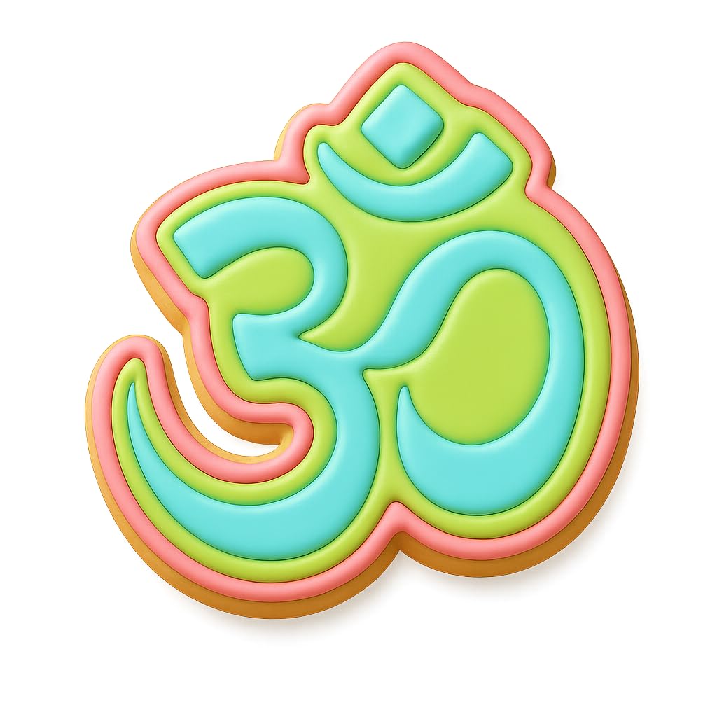 Om Aum Symbol Cookie Cutter - 4x3.9" Spiritual Kitchen Design Fun Baking