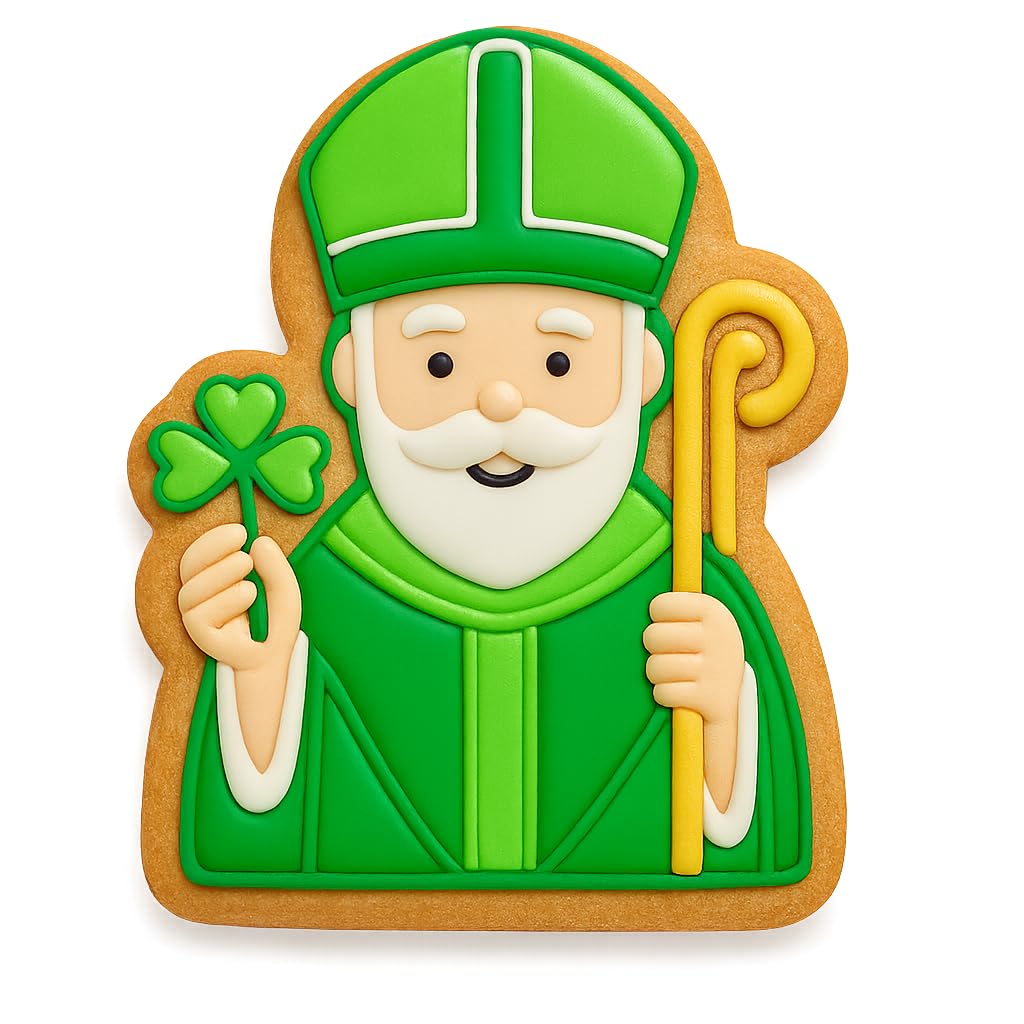 Irish Saint Patrick Cookie Cutter - 4x3.1" Premium Kitchen Tool