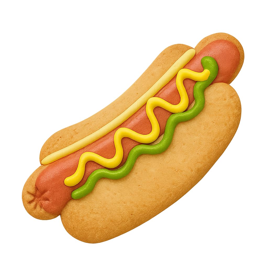 Mighty Gadget Hot Dog Cookie Cutter - 4x1.85" Sausage Bun Biscuit Mold for BBQ Party Baking (Random Color)