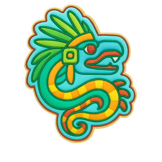 Kukulkan Aztec Serpent Cookie Cutter - 4x3.25" Creative Baking Set