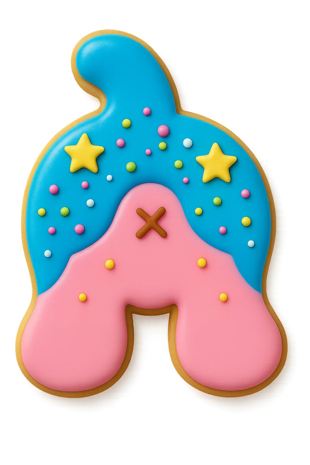 Puppy Dog Butt Hole cookie cutter 3.75x3"