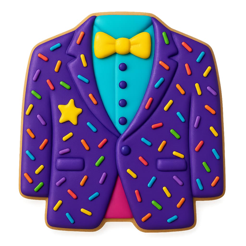 Bow Tie Tuxedo Cookie Cutter – 4x3.69" Stylish Suit Design for Weddings & Events (Random Color)