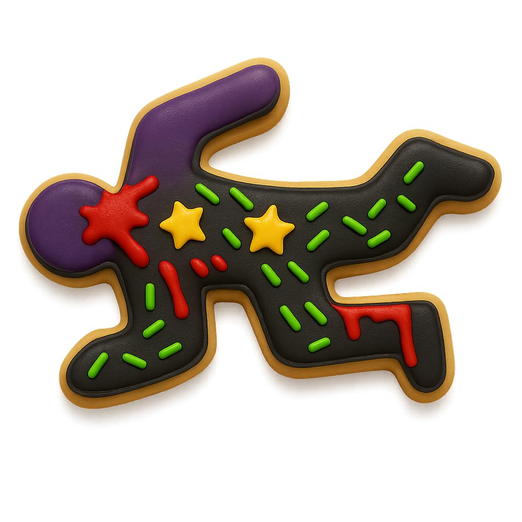 Crime Scene Body Outline Cookie Cutter, Style 2 (4x3") - Perfect for Mystery or Halloween-Themed Baking and Crafts