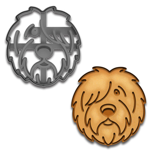Old English Sheepdog Head Cookie Cutter & Stamp 4x3.74" for Baking & Fondant