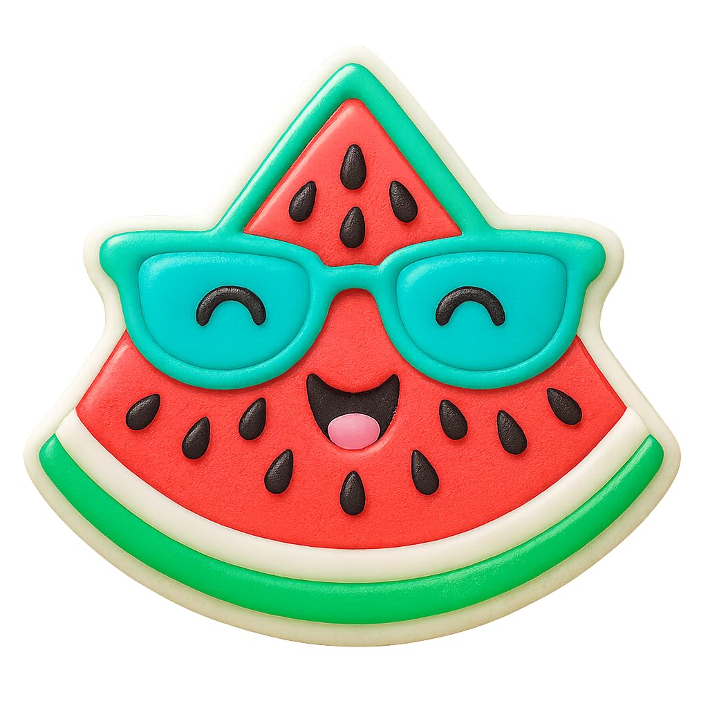 Kawaii Watermelon Face Cookie Cutter 4x3.63" Fun Kids Party Baking Design