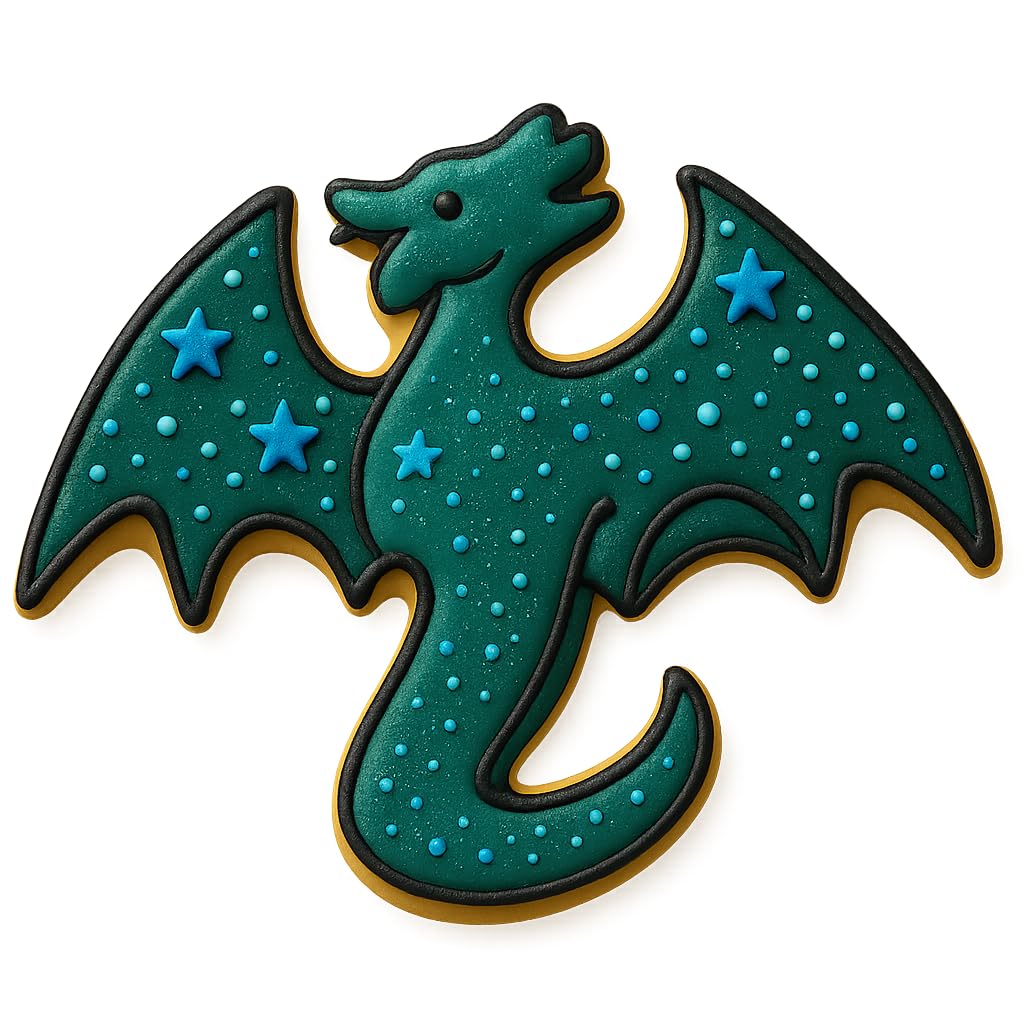 Flying Dragon Cookie Cutter - Perfect for Fantasy Enthusiasts and Bakers - 3" to 8" - Made in the USA by Mighty Gadget