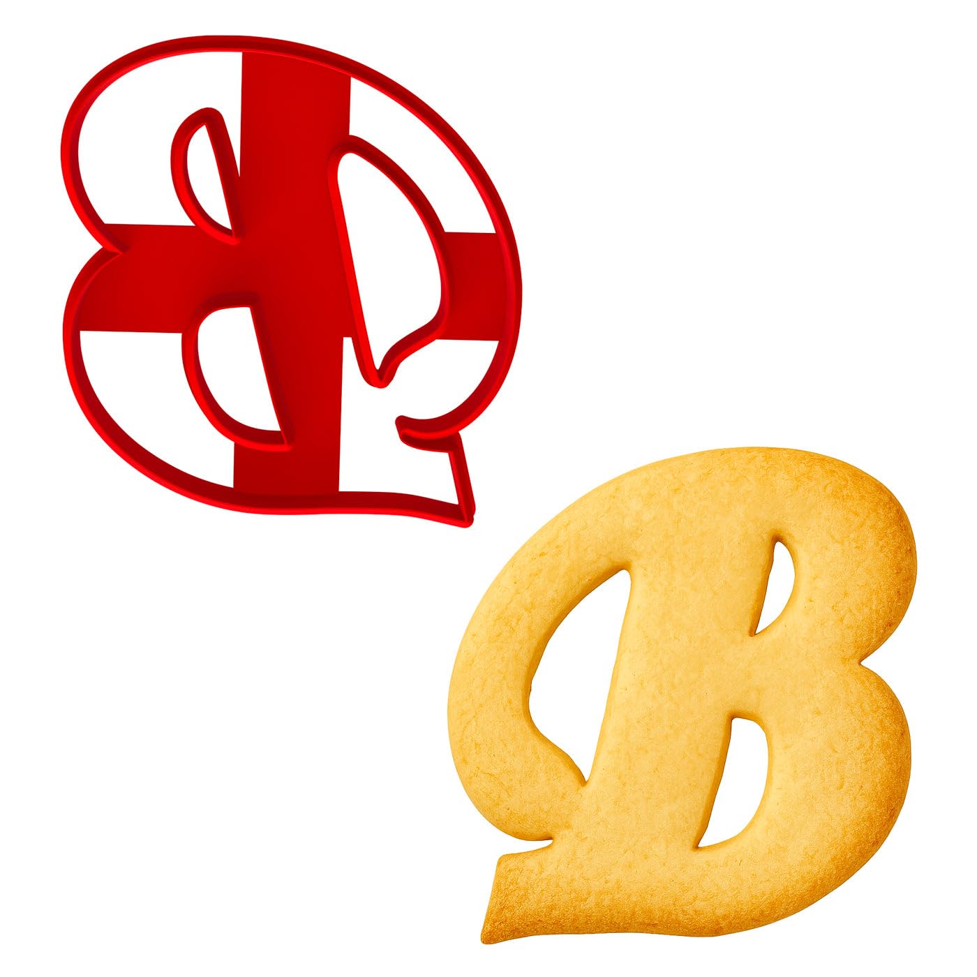 Fancy Cursive Letter Cookie Cutter - 4" Tall Alphabet Baking Mold (Random Color)