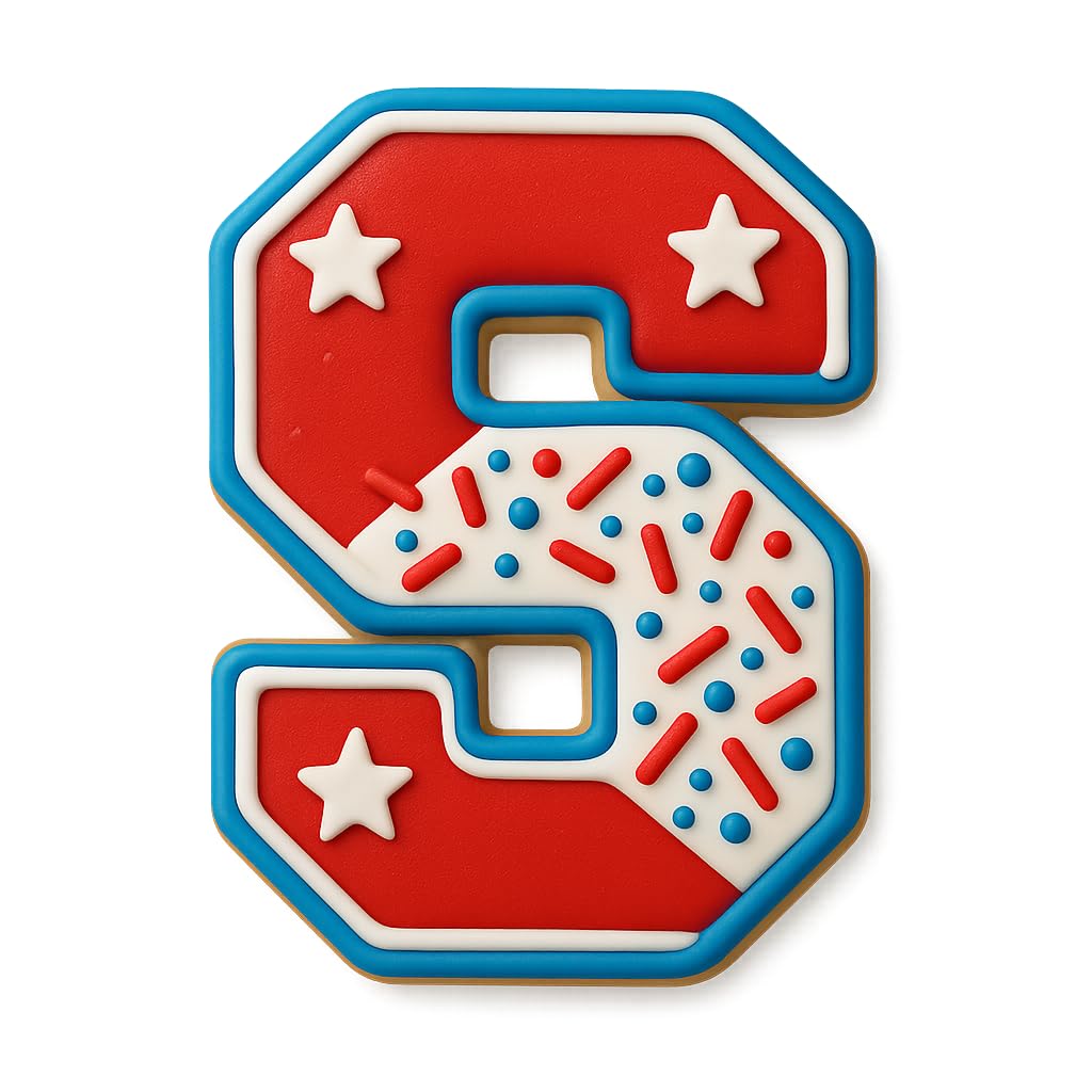 4" Varsity Letter S Cookie Cutter