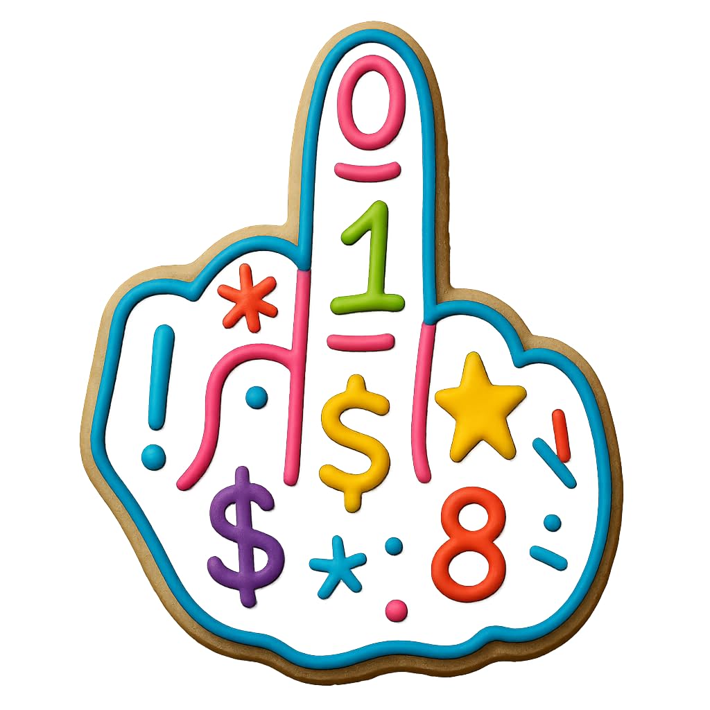 Funny Female Middle Finger Cookie Cutter - 4x2.74 Inches, Adult Novelty Gift for Bakers (Random Color)