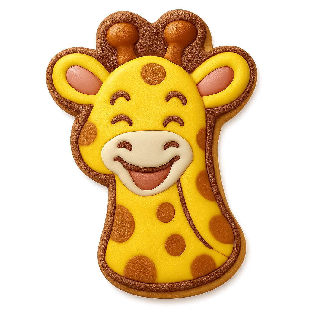 Giggling Giraffe Cookie Cutter - 4x3" Fun Kitchen Baking Design