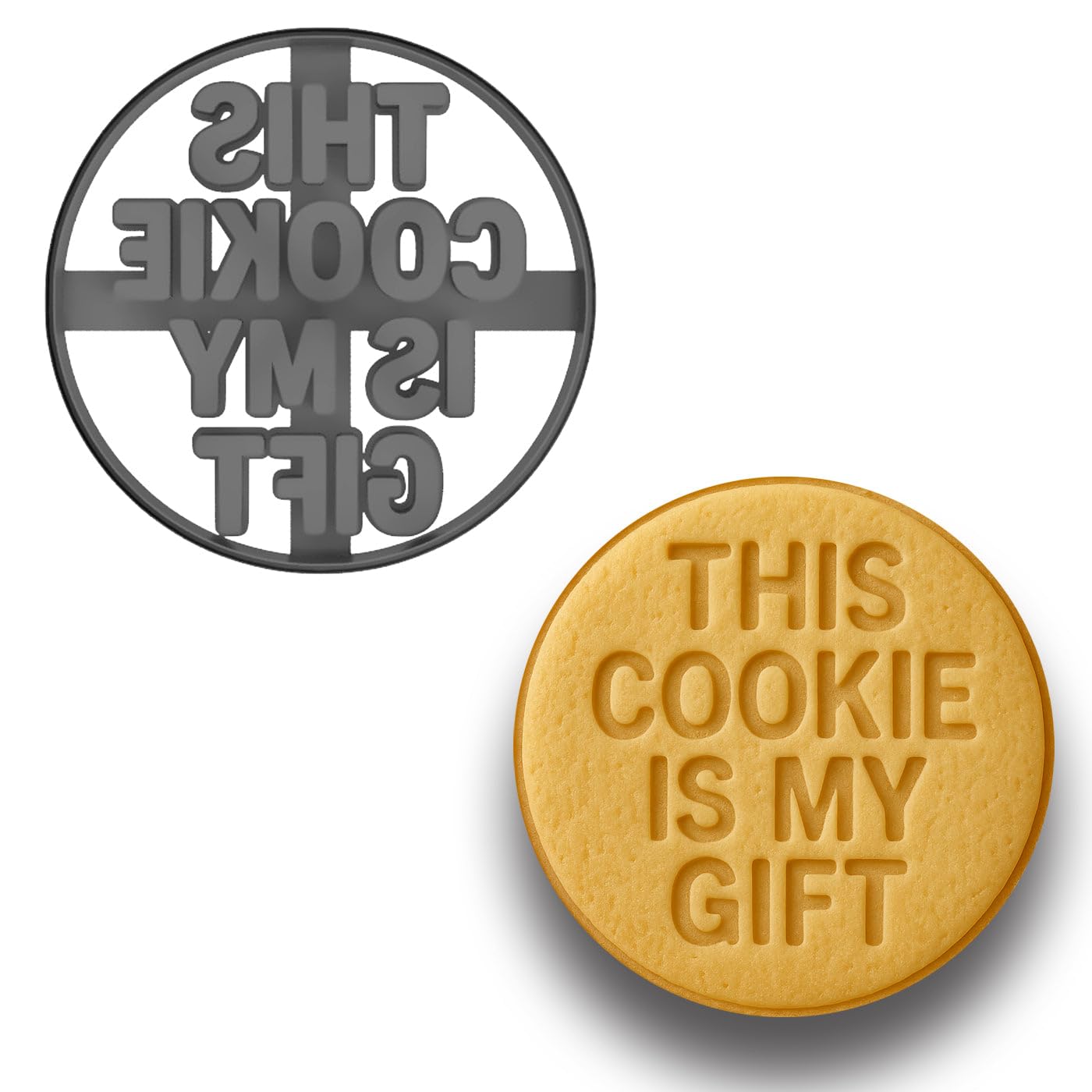 Funny Gift Message Cookie Cutter & Stamp for Baking Fondant Clay Embosser Gifts