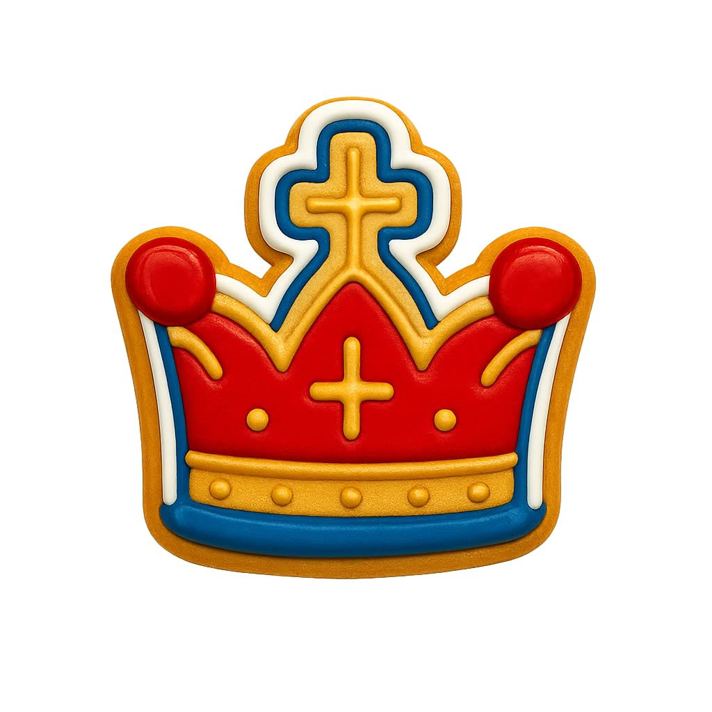 Royal Crown Cookie Cutter - 3.6x4" Premium Baking Kitchen Design Fun