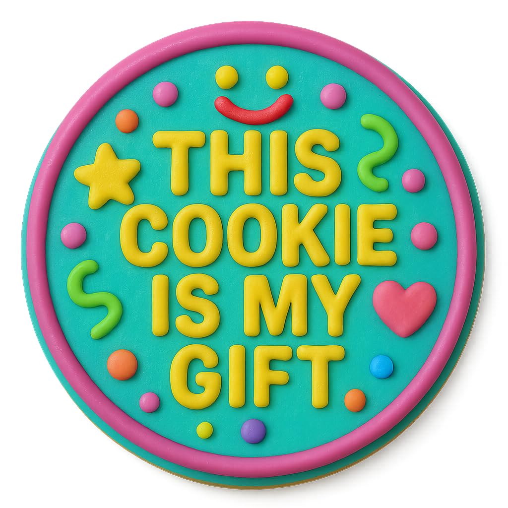 Funny Gift Message Cookie Cutter & Stamp for Baking Fondant Clay Embosser Gifts