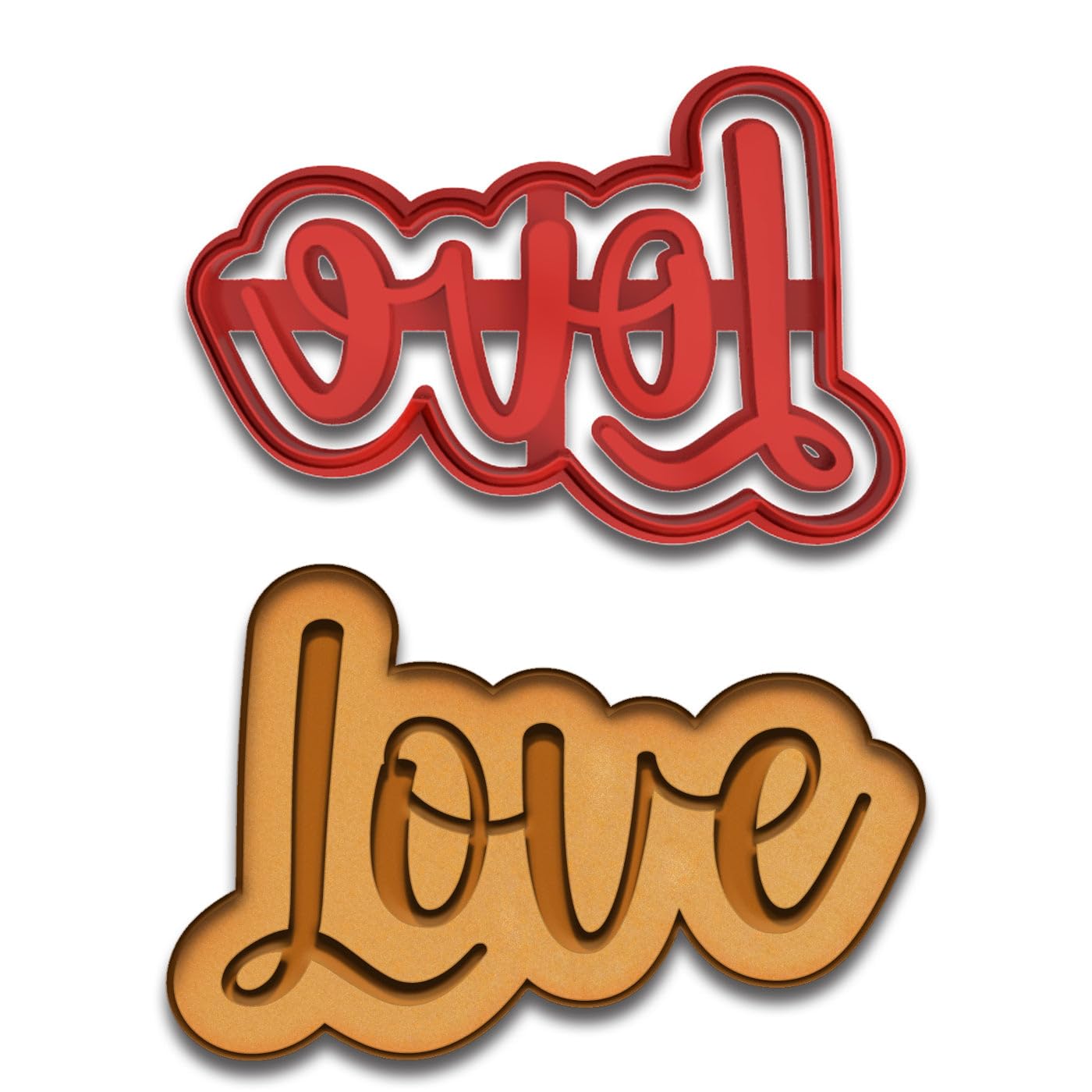 Romantic Love Cookie Cutter 4x2.56" for Baking & Fondant Clay Gifts Kitchen