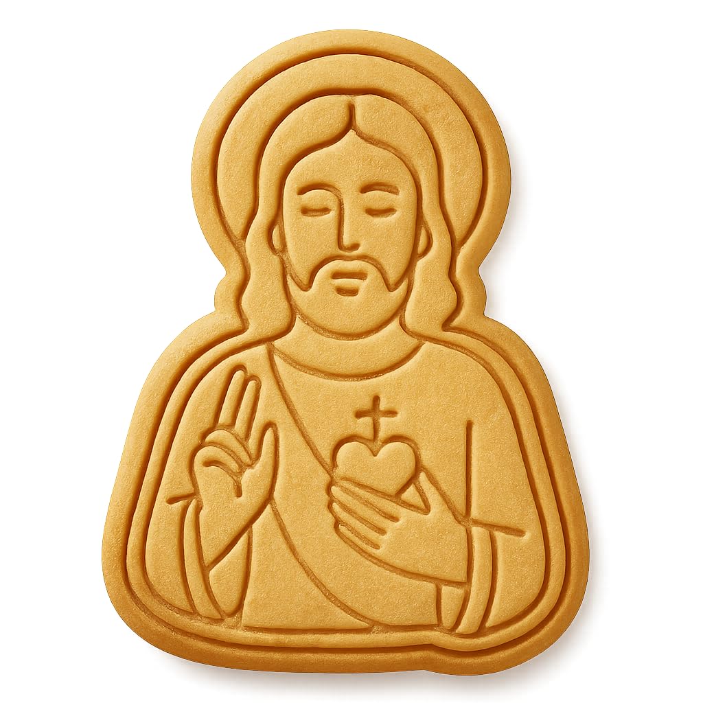 Divine Savior Jesus Cookie Cutter - 4x2.9" Creative Baking Design Set