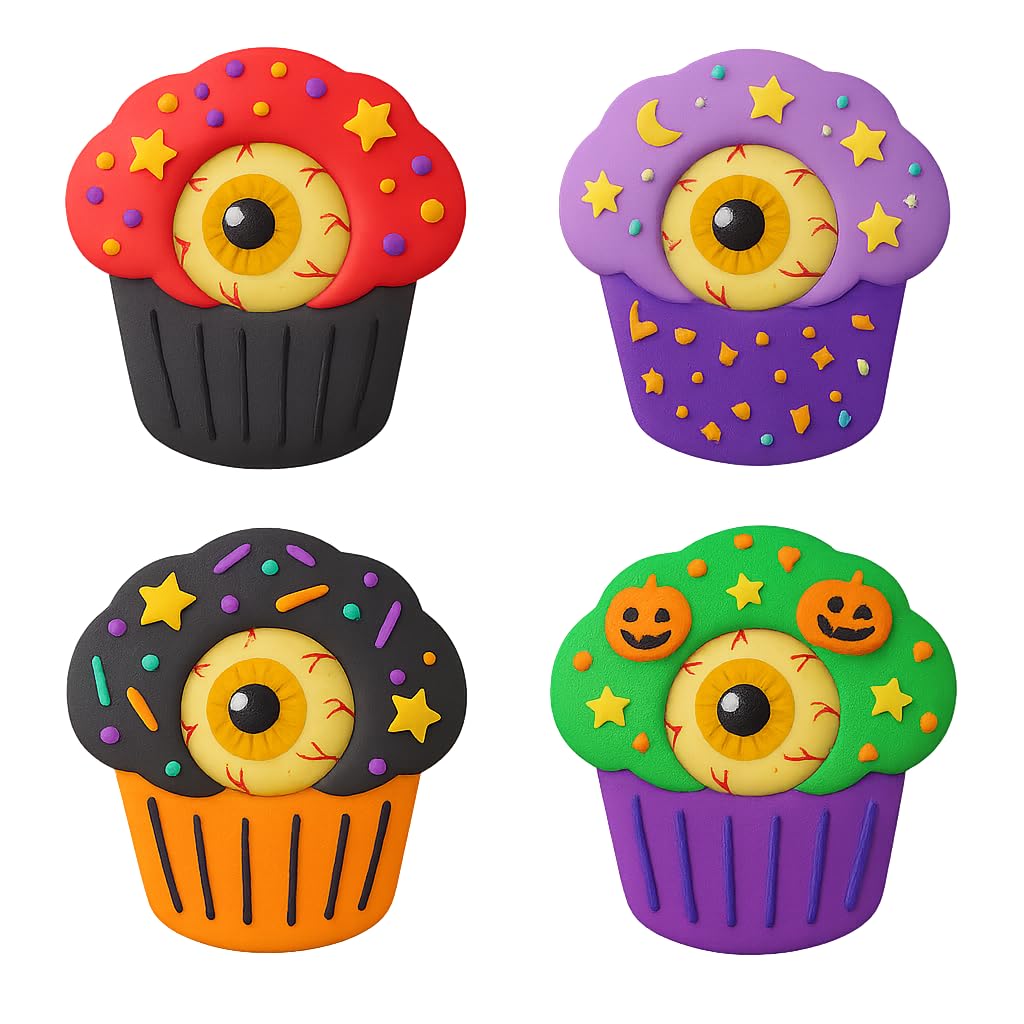 Eyeball Muffin Cookie Cutter & Stamp 4x3.67" for Baking & Fondant Clay Embosser