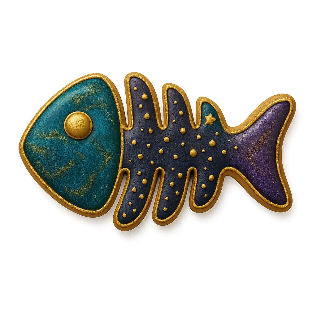 Fish Bone Cookie Cutter - 4x1.9 Inches, Fun and Unique Baking Tool