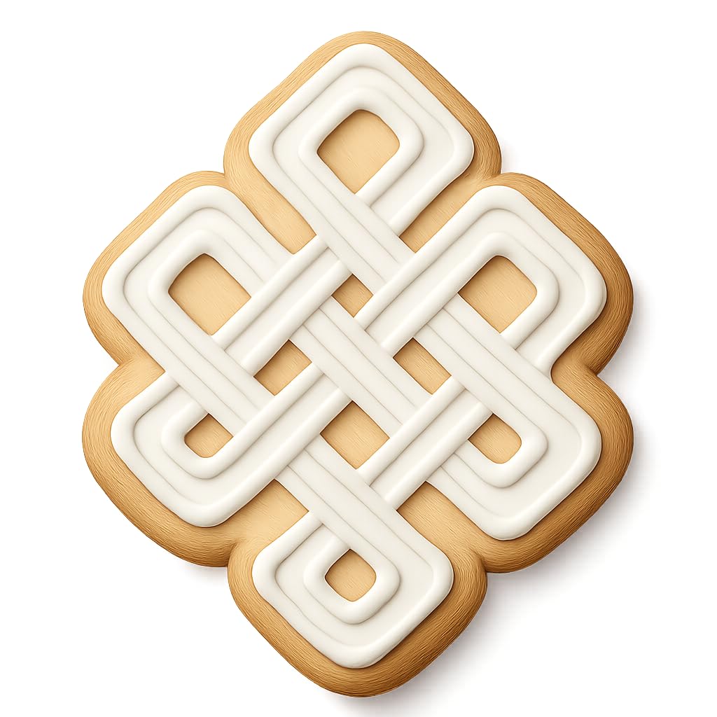 Eternal Knot Cookie Cutter - 4x3.4" Premium Kitchen Baking Design