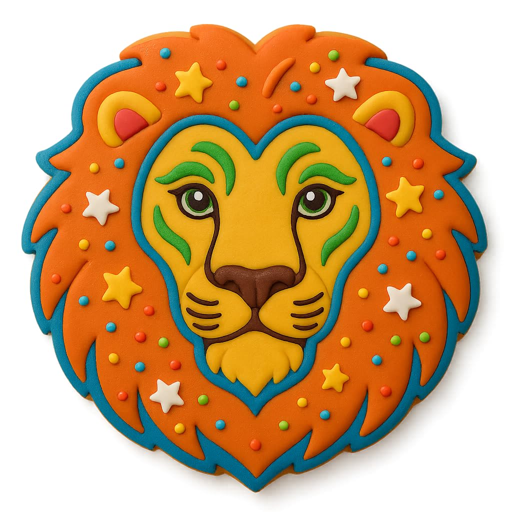 Mighty Gadget Detailed Lion Head Cookie Cutter Stamp - 4x3.49", African Safari Animal Cookie Mold for Bakers & Crafters (Random Color)