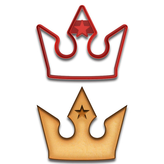 Princess Crown Cookie Cutter & Stamp 4x3.2" for Baking & Fondant Clay Embosser