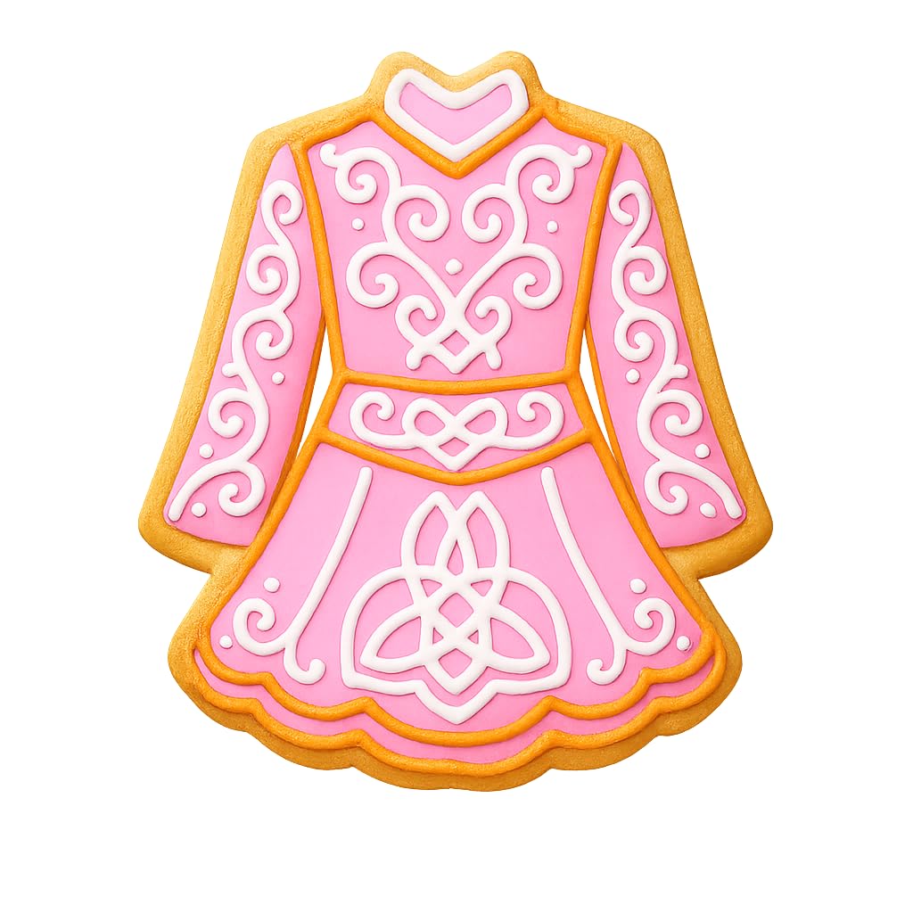 Stylish Irish Dance Dress Cookie Cutter Style 2 - 4x3" Quality Kids Baking Fun
