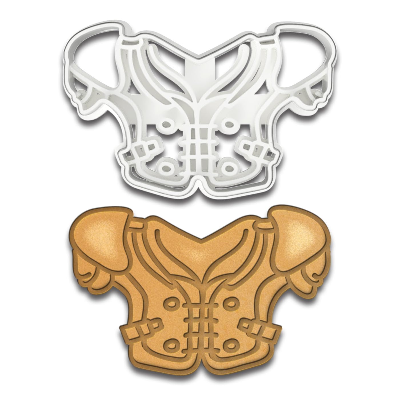 Football Shoulder Pads Cookie Cutter 4.25x2.75" for Baking Fondant Clay Gifts