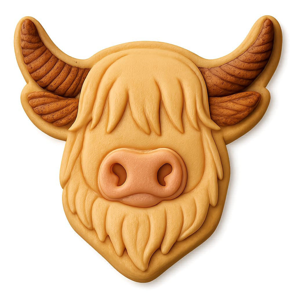 Highland Horns Cookie Cutter - 4x3.1" Premium Party Kitchen Tool