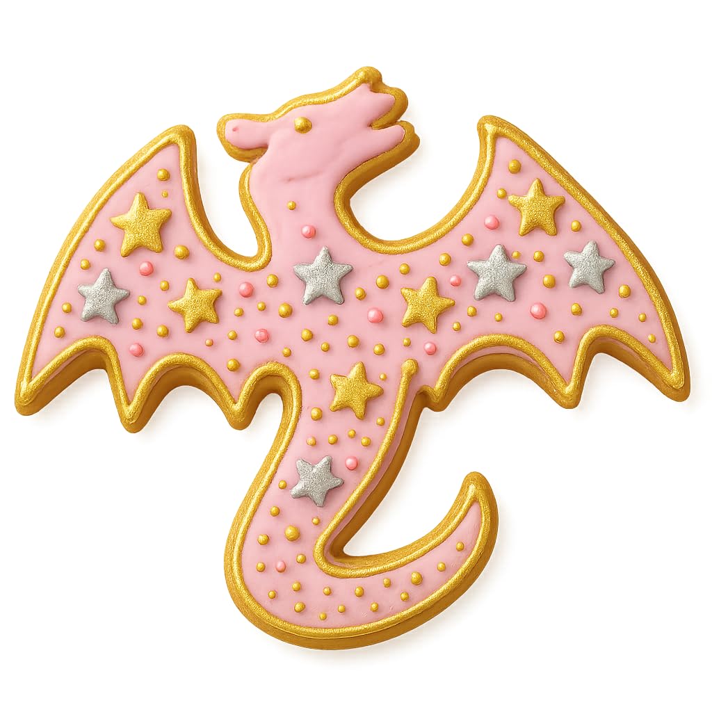 Flying Dragon Cookie Cutter - Perfect for Fantasy Enthusiasts and Bakers - 3" to 8" - Made in the USA by Mighty Gadget