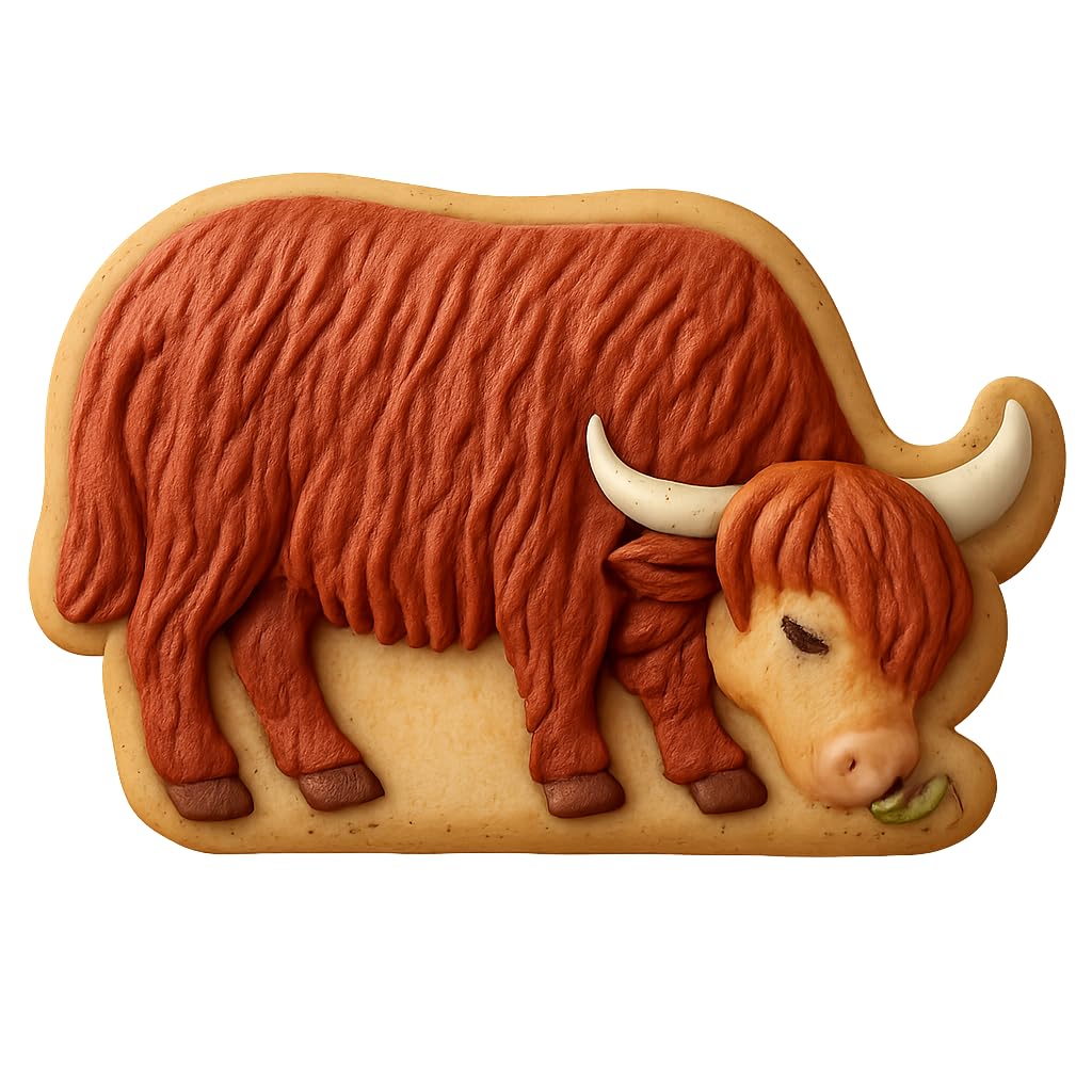 Heather Grazing Coos Cookie Cutter - 4x2.8" Premium Kitchen Baking