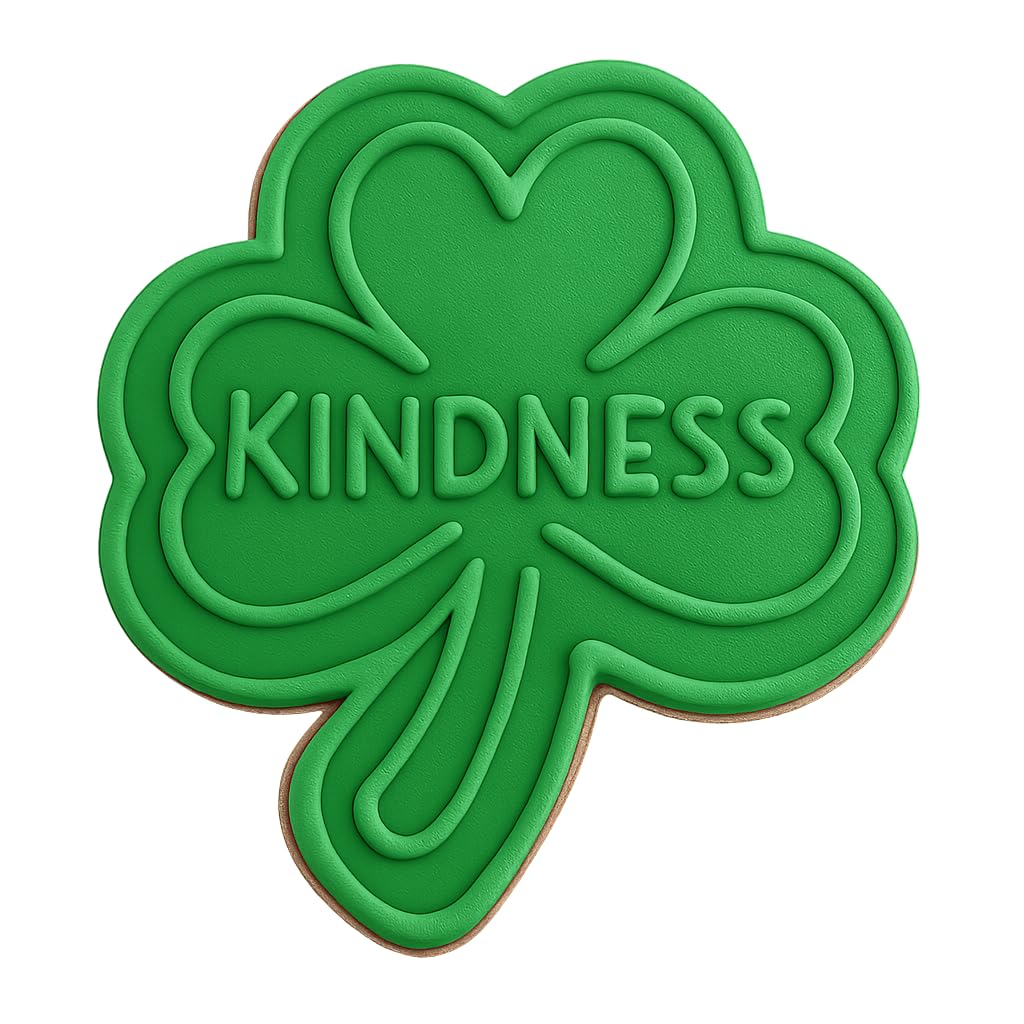 Kindness Clover Cookie Cutter - 4x3.5" Inspirational Kitchen Baking Fun