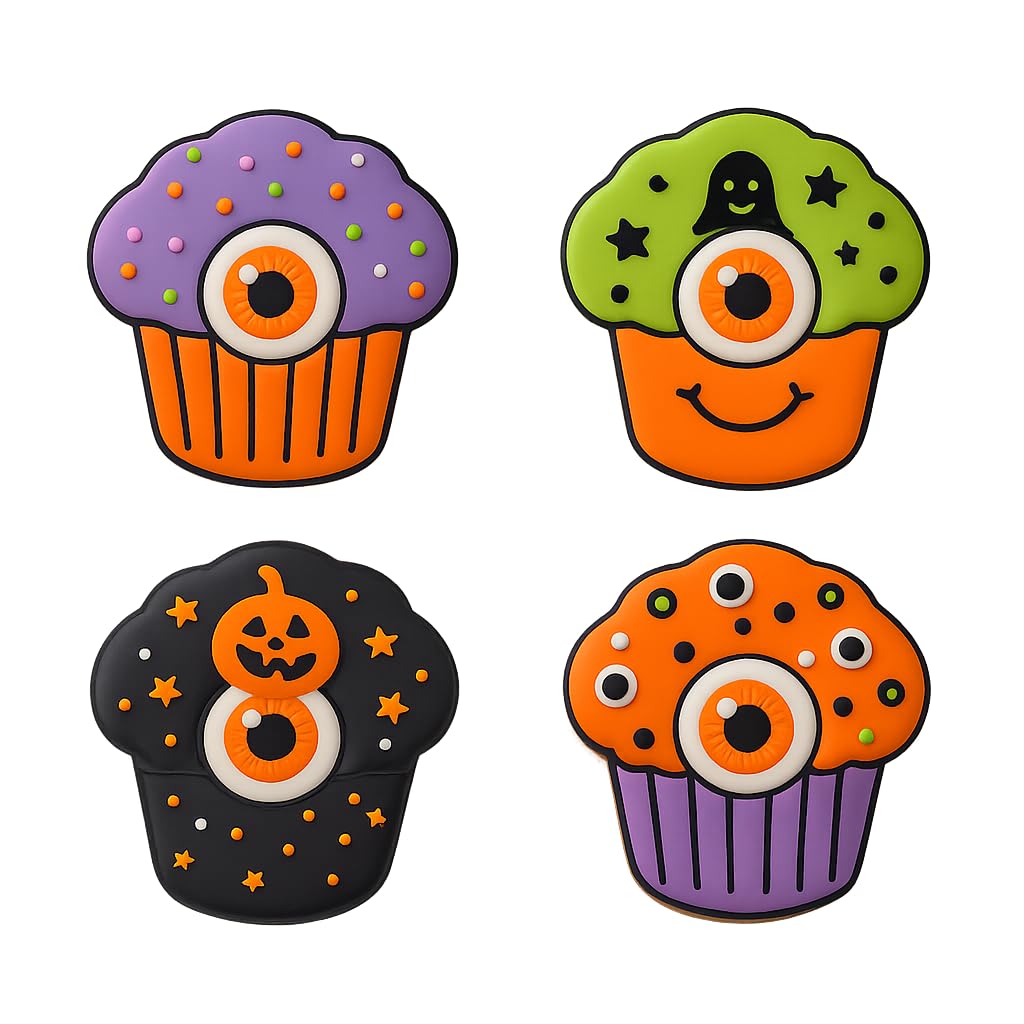 Eyeball Muffin Cookie Cutter & Stamp 4x3.67" for Baking & Fondant Clay Embosser