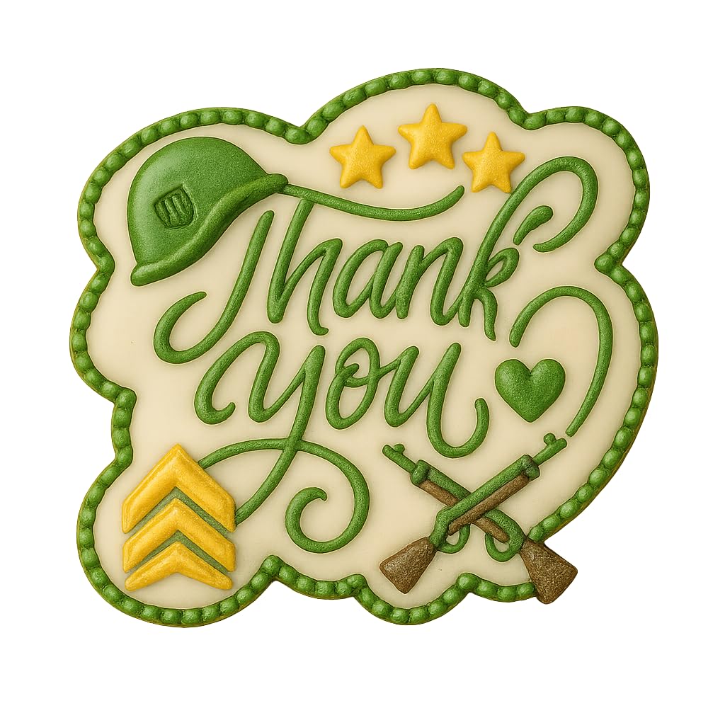 Mighty Gadget Elegant Thank You Cookie Cutter & Stamp - 4x3.76" Script Message Cookie Mold (Random Color)