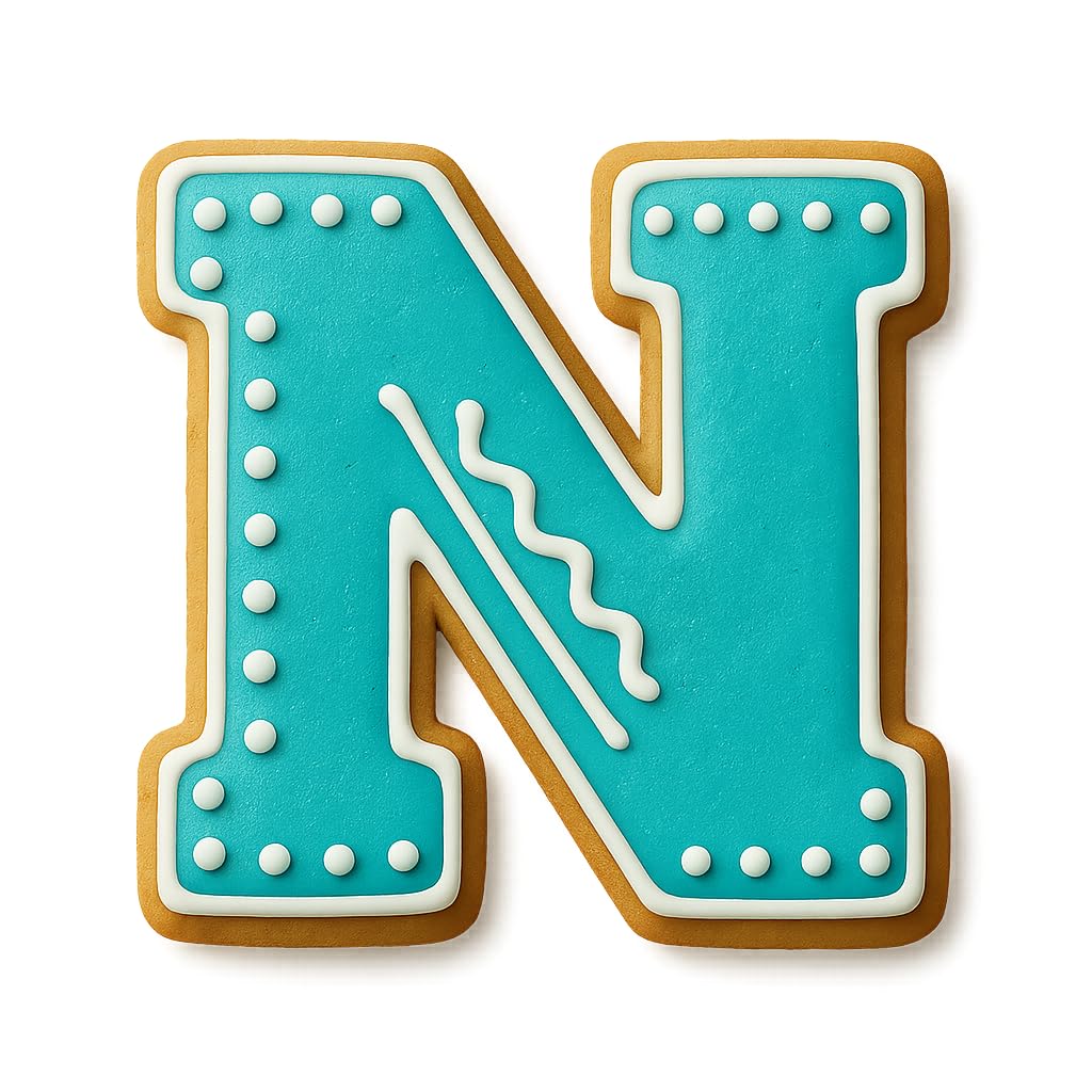 4" Varsity Letter N Cookie Cutter