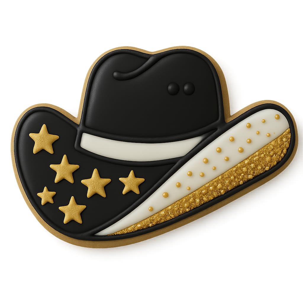Cowboy Hat and Boot Cookie Cutter Set (4.25" Each) - Western-Themed Baking and Crafting Tool (Random Color)