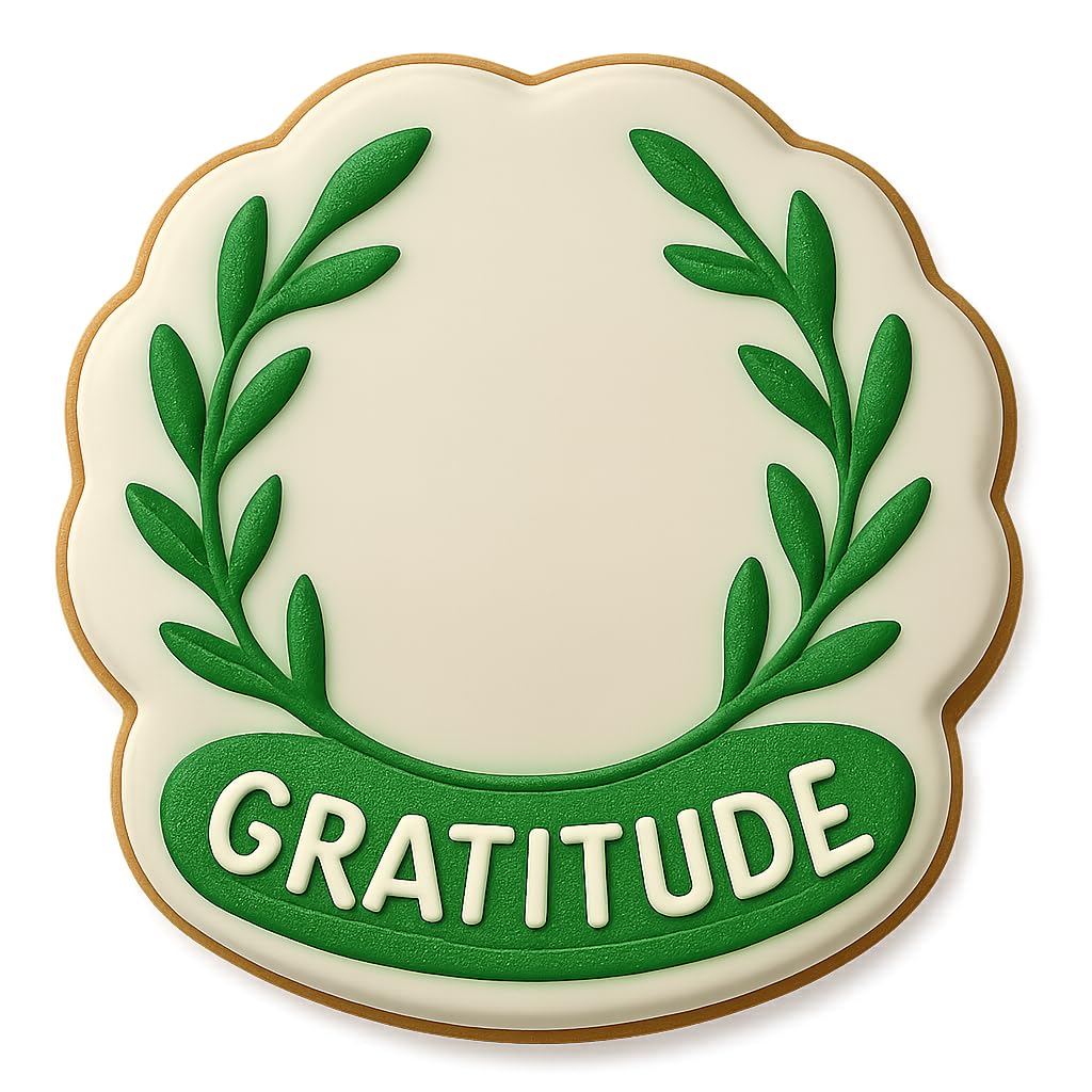 Gratitude Wreath Cookie Cutter - 4x4" Premium Kitchen Baking Design