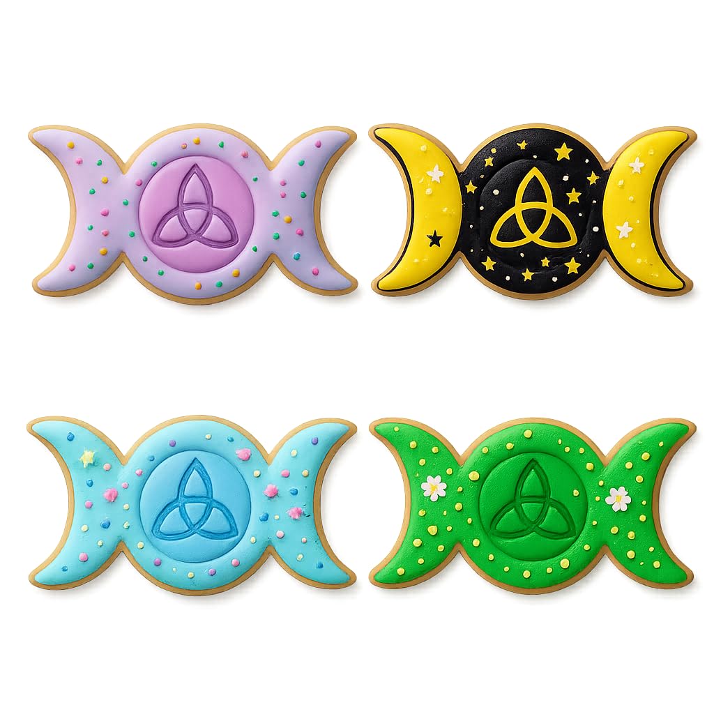 Mighty Gadget Trinity Knot Cookie Cutter & Stamp - 4x2.5" Elegant Design for Celtic Baking (Random Color)