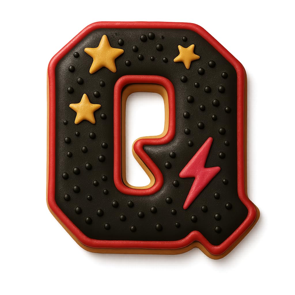 3" Varsity Letter Q Cookie Cutter