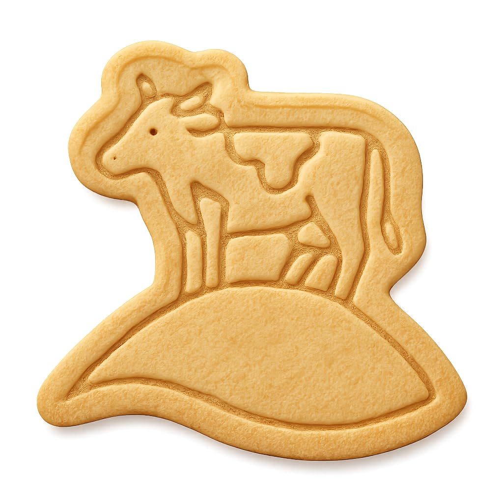 Hilltop Cow Cookie Cutter - 4x3" Creative Kitchen Premium Set