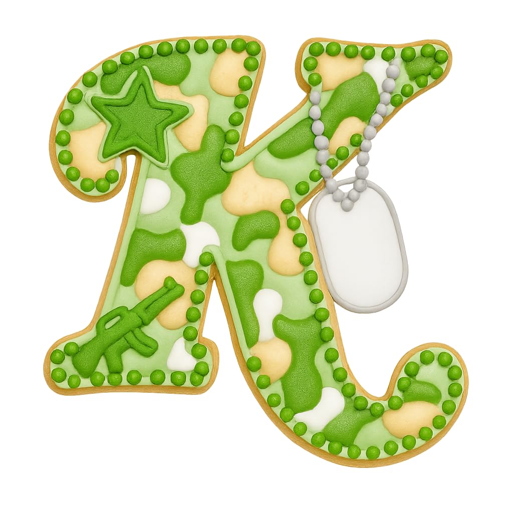 Fancy Cursive Letter Cookie Cutter - 4" Tall Alphabet Baking Mold (Random Color)