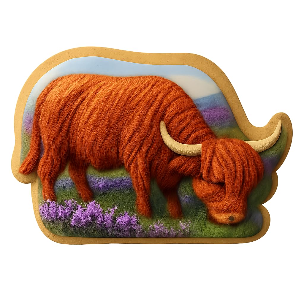 Heather Grazing Coos Cookie Cutter - 4x2.8" Premium Kitchen Baking