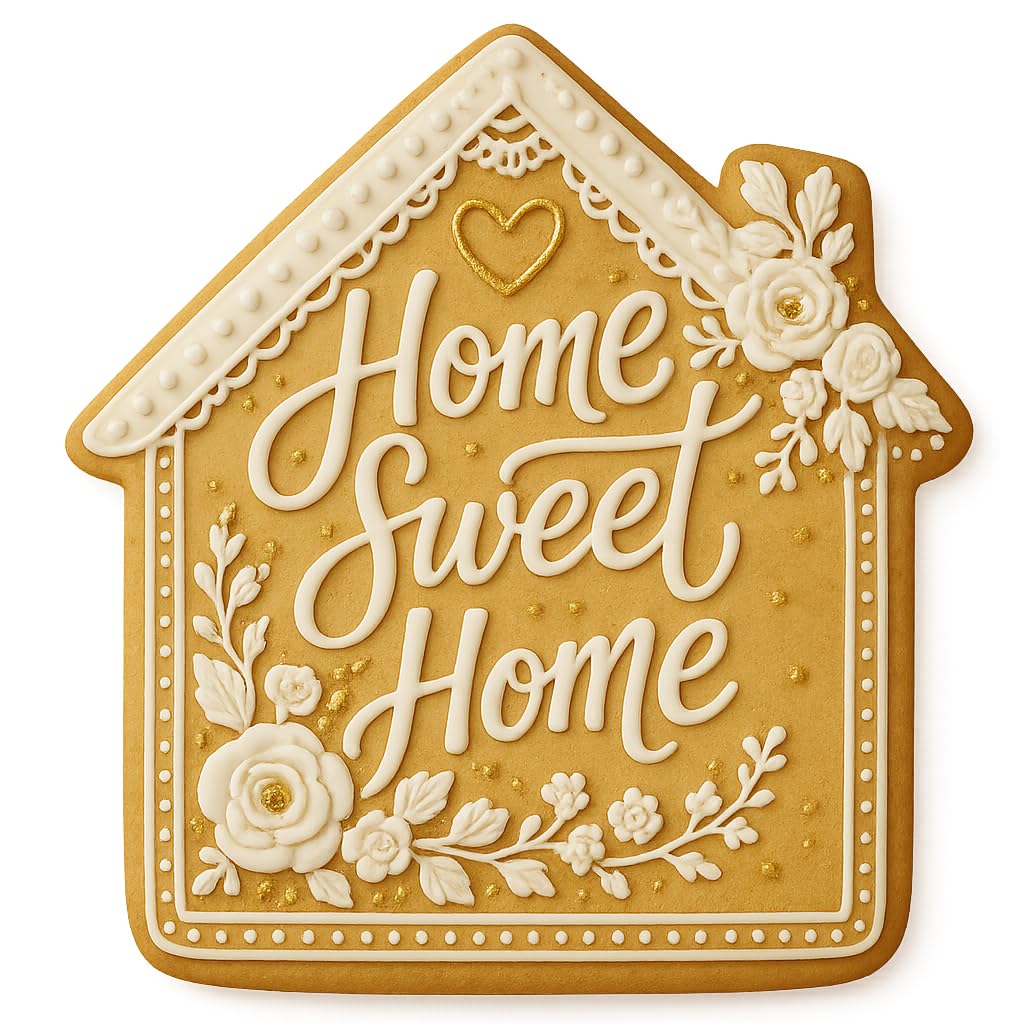 Home Sweet Home Cookie Cutter – Perfect for Housewarming and Home-Themed Baking(3.5 x 2.8 inches) - Random Color