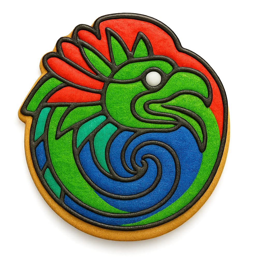 Aztec Quetzalcoatl Emblem Cookie Cutter - 4x3.75" Premium Baking Tool