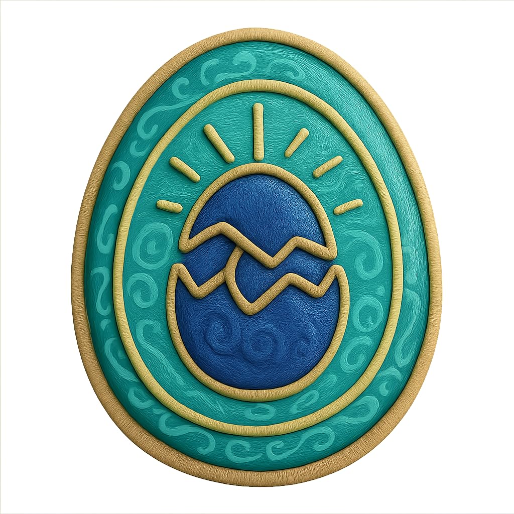 Luminous Hatchling Dragon Egg Cookie Cutter - 4x4" Premium Easter Design Fun