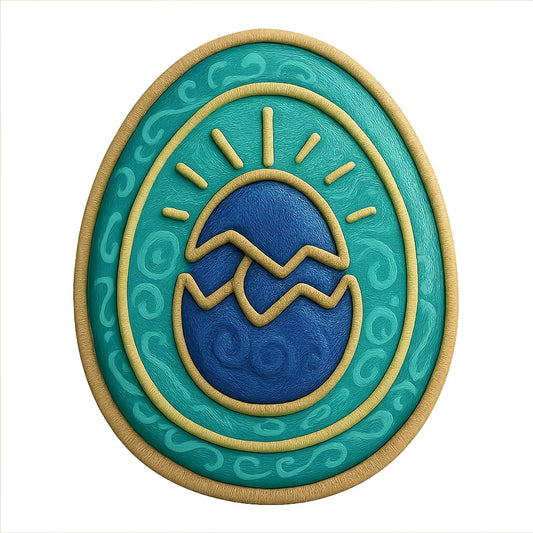 Luminous Hatchling Dragon Egg Cookie Cutter - 4x4" Premium Easter Design Fun