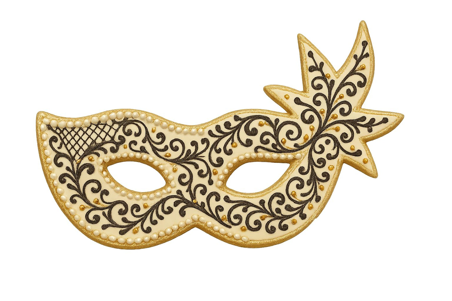Mighty Gadget Mardi Gras Masquerade Mask Cookie Cutter (Green) - 5.5x3.5 Inches, Festive Carnival Baking Tool for Party Treats