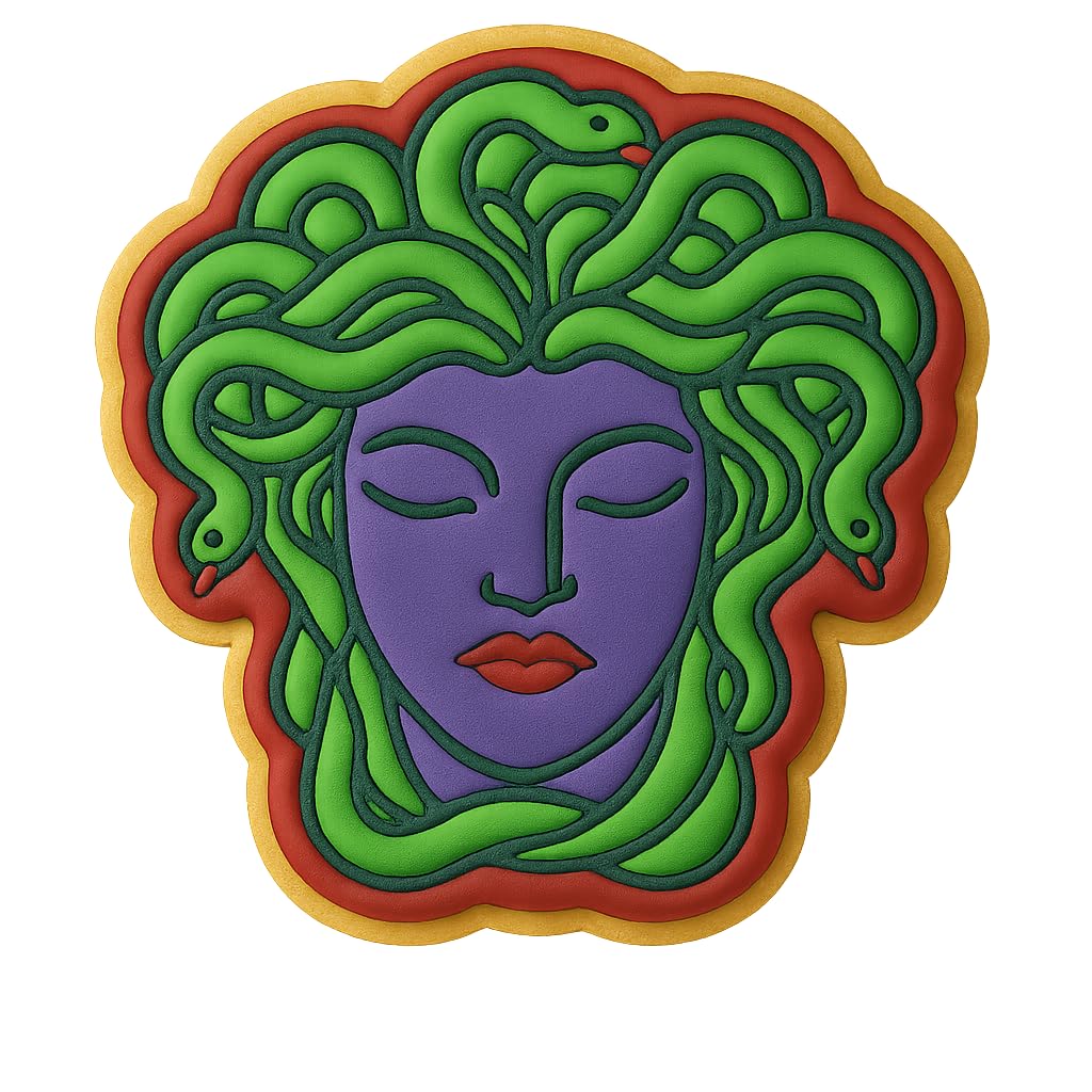 Medusa Mythology Head Cookie Cutter - 4x3.8" Premium Creative Design