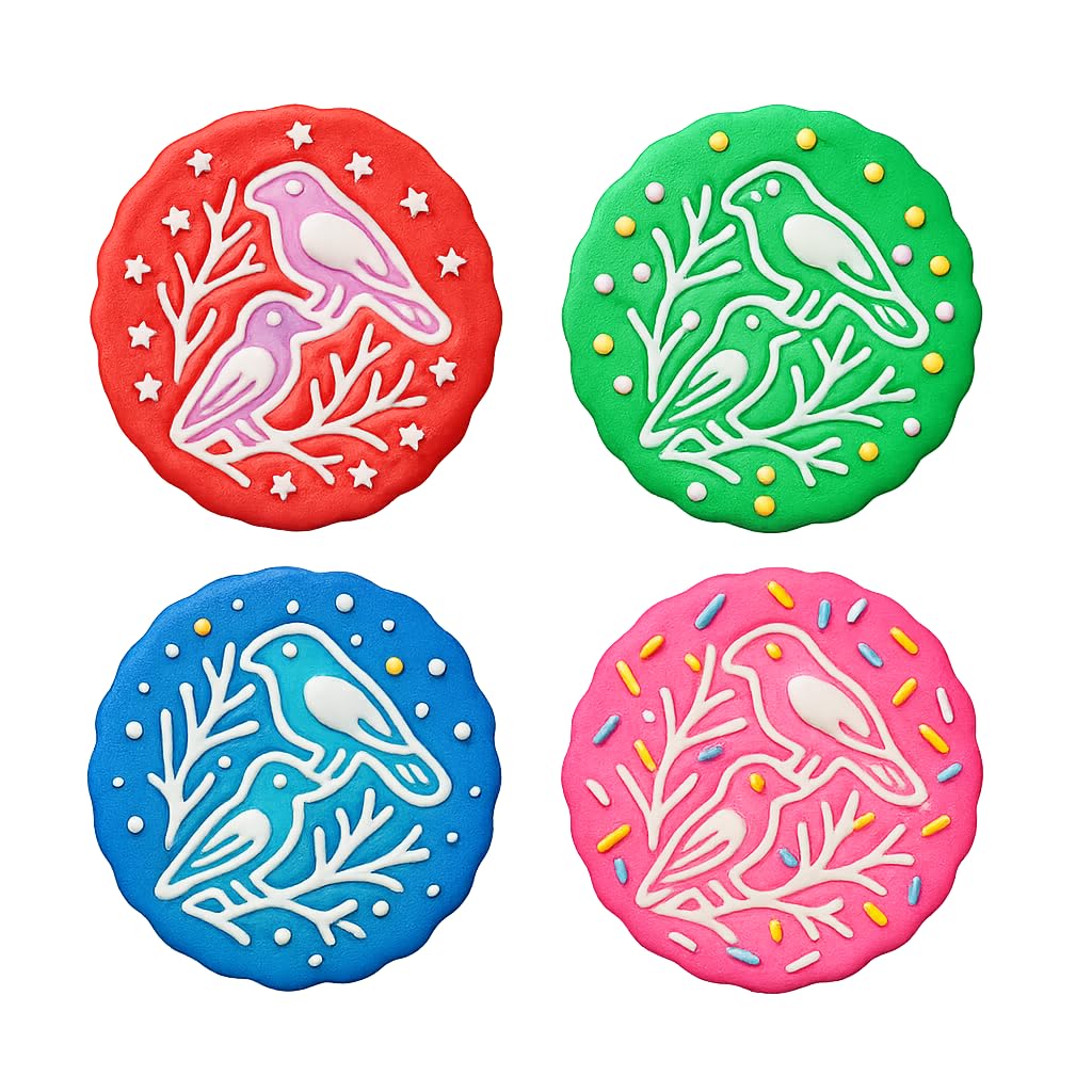 Mighty Gadget Raven and Tree Cookie Cutter & Stamp - 4x4" Intricate Pattern for Nature Enthusiasts (Random Color)