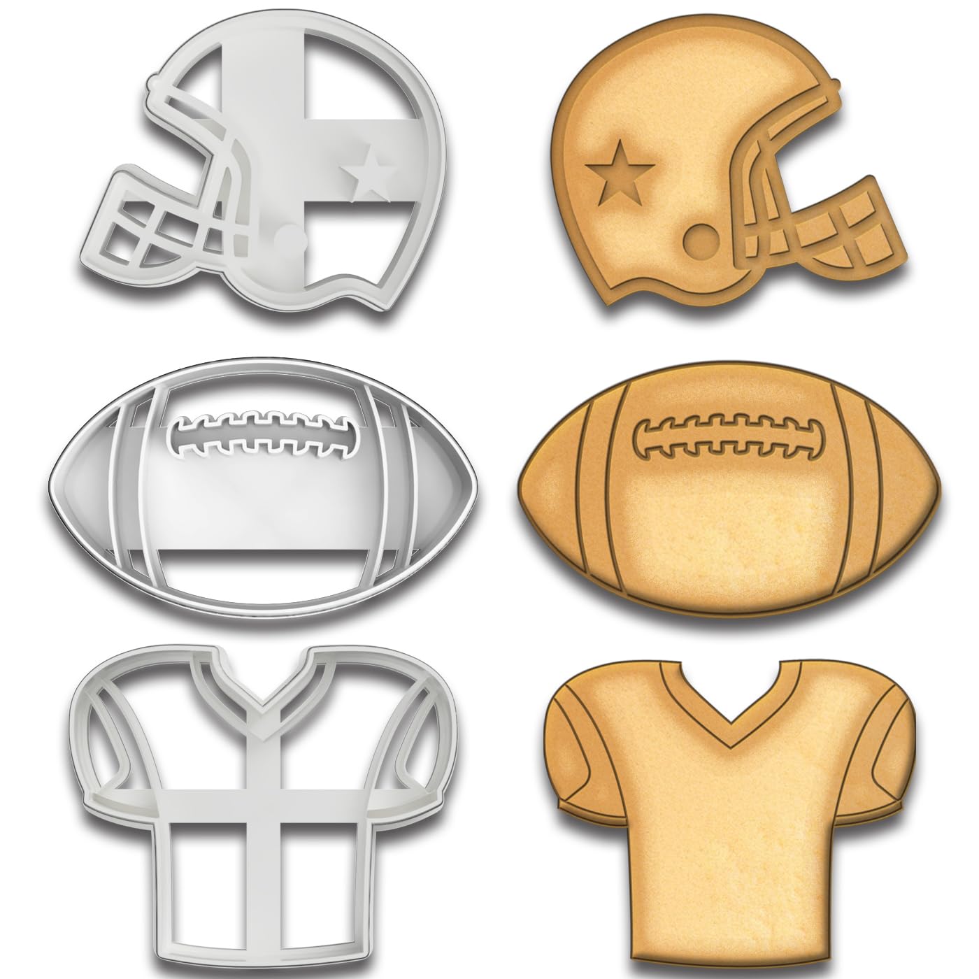 Football Cookie Cutter for Baking & Fondant Clay Gifts Kitchen