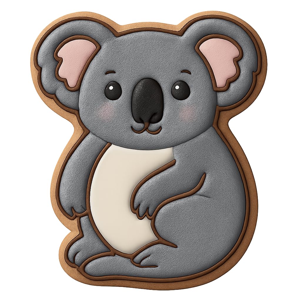 Curious Koala Cookie Cutter - 4x3.1" Fun Baking Design for Kids